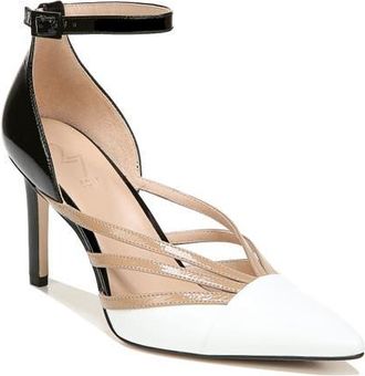 Naturalizer 27 Edit Abree Ankle Strap Pump in Black/White Multi Leather at Nordstrom, Size 7.5