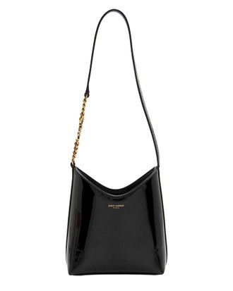 Saint Laurent Black Patent Leather Rendez-Vous Mini Hobo (Authentic Pre-Loved)