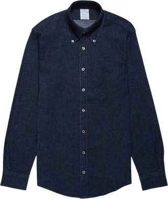 Brooks Brothers Milano Slim-fit Sport Shirt - Heren - Spijkeroverhemden - Blauw - S - Katoen - Overhemden