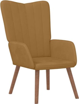 vidaXL Sill&oacute;n De Relax De Terciopelo Marr&oacute;n Vidaxl