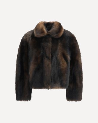Brunello Cucinelli Soft shearling Jacket with shiny zipper pull Female 42