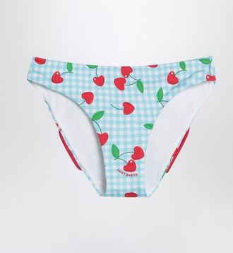 MC2 Saint Barth Madame slip with Vichy and cherries pattern
