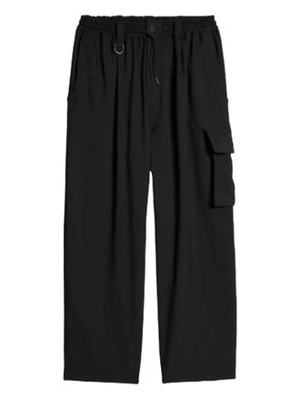 Yohji Yamamoto elasticated-waist cargo pants - Black