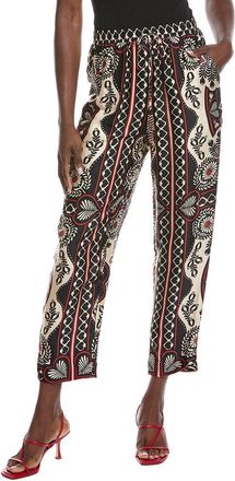 Farm Rio Passion Scarf Black Pant