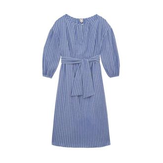 Ines De La Fressange Livia Katoenen Jurk - Dames - Casual kleedjes - Blauw - S - Katoen - Kleedjes