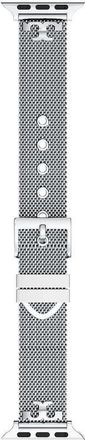 Tory Burch The Kira 18mm Apple Watch Mesh Watchband in Silver at Nordstrom