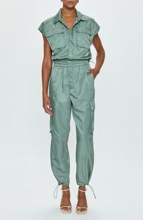 Pistola Denim Jade Smocked Waist Utility Jumpsuit in Bluff at Nordstrom Rack, Size Small