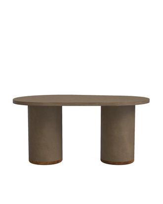 Hannun Mesa de exterior de microcemento en color tierra 160 cm