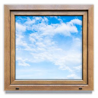 OEM Ventana Abatible De Pvc Color Roble Dorado, 865x835 Cm, Nueva Ventana Abatible De Doble Acristalamiento