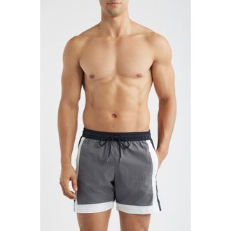 BOSS Remy Sim Trunks in Dark Grey at Nordstrom, Size X-Large