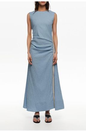 Bimba & Lola Sleeveless Dress With Striped Overlay Strap in Light Blue at Nordstrom, Size X-Small Eu