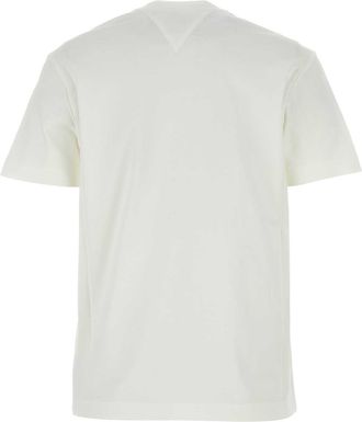 Bottega Veneta Womens White Cotton T-Shirt Chalk Exterior