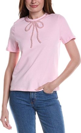 English Factory Beaded Bow T-Shirt