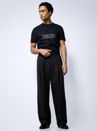 HUGO BOSS Mens Banker stripe loose pant Loose fit