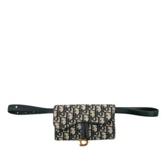 Dior Pre-owned Canvas Belt Bag - Dames - Pre-owned - Blauw - Maat: ONE Size