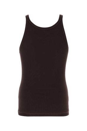 Dolce & Gabbana Mens Chocolate Cotton Tank Top Ebano T-Shirt T-shirts And Polos