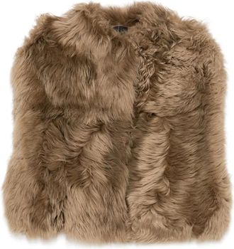BLANCHA Gilet in shearling - Marrone