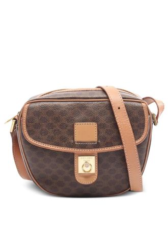 Celine mini 2000s Macadam shoulder bag - women - PVC - One Size - Brown