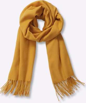Heine Modeschal HEINE, Damen, gelb (ocker), Viskose, Modet&uuml;cher Modeschal