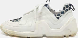 Pierre Hardy Black/white Leather And Canvas Vibe Sneakers