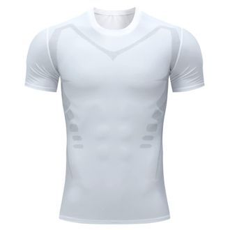 Generic Short Sleeve Mens Running T-Shirts Compression Tops For Men Mesh Design-Quick Dry Base Layer Shirts For Gym Sports Fitness Workout Cycling,Training Be