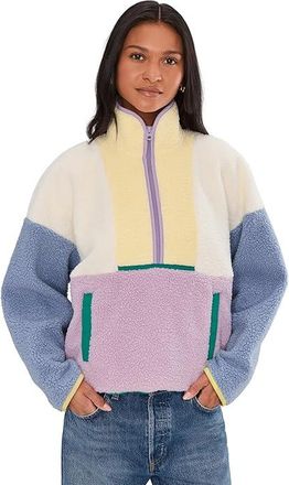 Faherty Fireside Fleece Pullover Womens Jacket Pastel Sunset : MD, Polyester