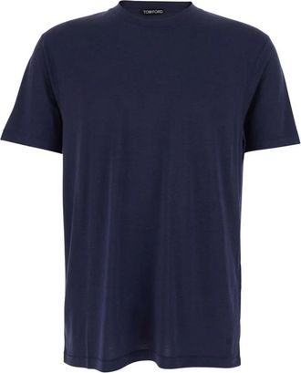 Tom Ford MC Liocel Lyocel - Heren - T-shirts - Blauw - L - Tops