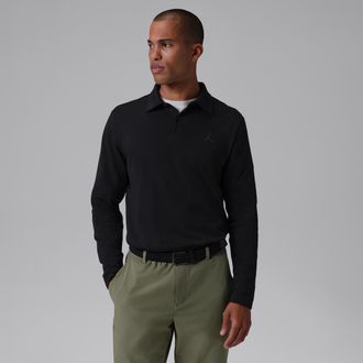 Nike Jordan Mens Jordan Sport Dri-FIT Long-Sleeve Golf Polo in Black | IU1649-010