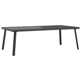Berkfield Home Garden Coffee Table Anthracite 110x55x35cm Steel in Black | Size: 110 x 55 x 35 cm