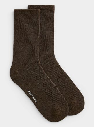Simons Womens Finely ribbed socks