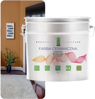OEM Pintura Cer&aacute;mica Para Paredes, Lavable, Marr&oacute;n Beige, 2 L, Resistente A Las Manchas