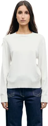 Gerard Darel Bara Long Sleeve Crew Neck T-Shirt in Ecru at Nordstrom, Size X-Large/xx-Large