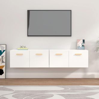 vidaXL Armario De Pared 2 Uds Madera Contrachapada Blanco 80x35x36,5cm Vidaxl