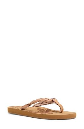 Roxy Feel Breezie Flip Flop in Open Tan at Nordstrom, Size 9