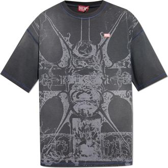 Diesel Hombre, Camisetas, Gris, Talla: 2XL