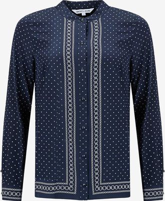 Veronica Beard Langarm-Seidenhemd mit Print Johnson