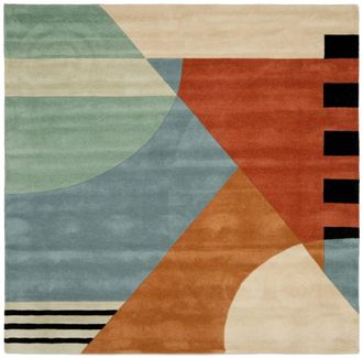 Safavieh Alfombra lana/algod&oacute;n oro 122 x 122 cm
