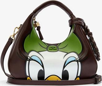Ganni Brown Daisy Duck Mini Hobo Bag in