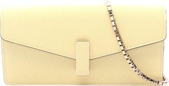 Valextra Iside Leather Shoulder Bag Yellow