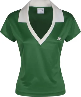 Courr&egrave;ges Donna, Top, Verde, XS, new