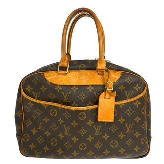Louis Vuitton Deauville Handbag Monogram Canvas Brown Canvas Handbag (Pre-Owned)