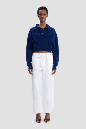 Victoria Beckham Cargo Trouser In White 10