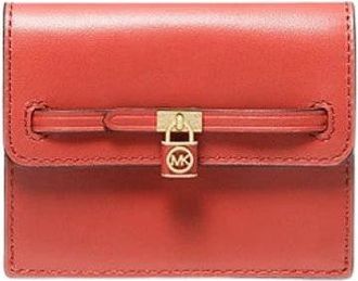 Michael Kors Compacte Portemonnee met Kleingeld- en Kaartvakken - Dames - Portefeuilles - Bruin - ONE Size - Leer - Accessoires