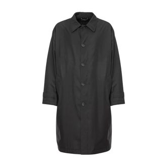 Dolce & Gabbana Nylon Trenchcoat met Logo Tag - Heren - Mantel - Zwart - 2XL - Nylon - Jassen
