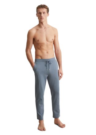 Marc O'Polo Loungehose MARC OPOLO, Herren, Gr. XXL, N-Gr, blau (blau mirage), Single Jersey, Obermaterial: 100% Baumwolle, unifarben, bequem lang, Hosen Loungehos