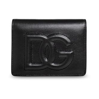 Dolce & Gabbana Wallets & Cardholders, female, Black, Size: ONE SIZE Calfskin Logo Wallet