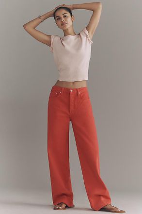 A Gold E Arc High-Rise Tapered Jeans