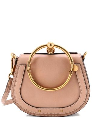 Chlo&eacute; Nile leren kleine crossbodytas - Beige