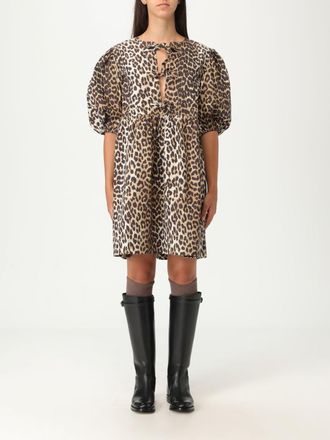 Ganni Abito animalier Ganni in cotone