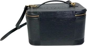 Louis Vuitton Pre-owned Vintage Epi Shoulder Vanity Bag - Dames - Vintage Handtas - Zwart - ONE Size - Leer - Vintage